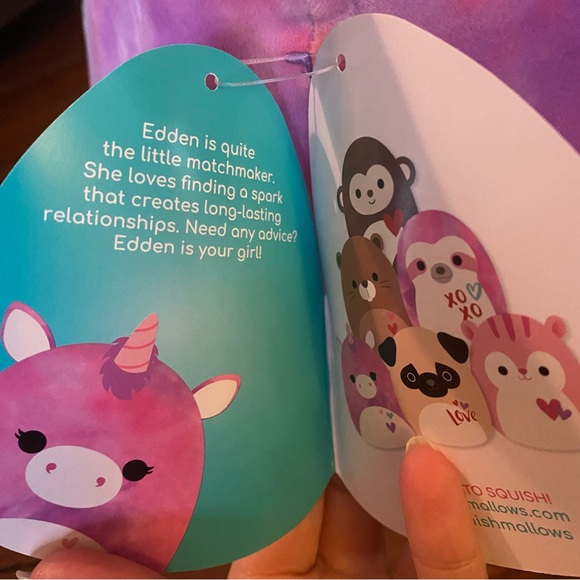 Squishmallow Edden Tie Dye Unicorn 18โ NWT - Picture 3 of 6